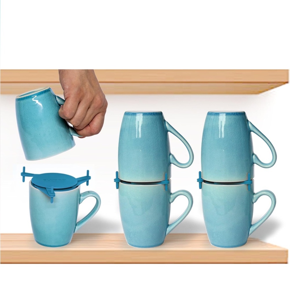 Coffee Mug stackers organizers storage Cupboard Pantry Expandable Stackable
